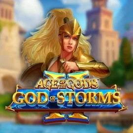 Age Of The Gods: God Of Storms 2 online game logo by Playtech on gransinocasinos-es.com