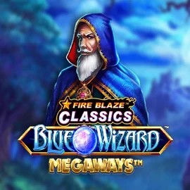 Play the Fire Blaze Blue Wizard Megaways slot by Rarestone Gaming on Gransino Casino