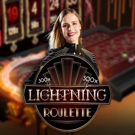 Lightning Roulette online game logo by Evolution on gransinocasinos-es.com